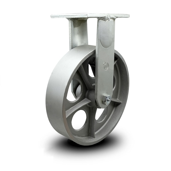 12 Inch Extra Heavy Duty Semi Steel Cast Iron Wheel Rigid Top Plate Caster SCC